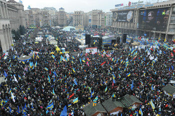 Massenproteste in der Ukraine im Dezember 2013