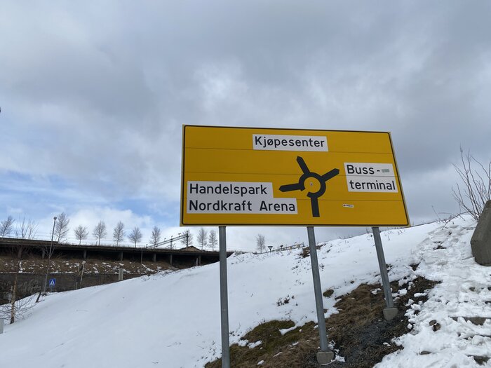 Verkehrsschild in Norwegen