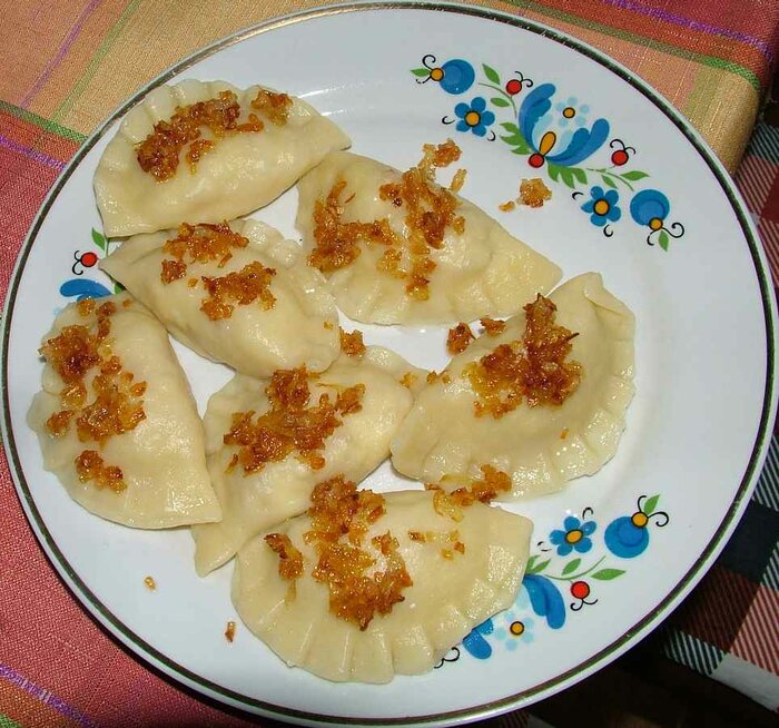 Polnisches Essen Pierogi