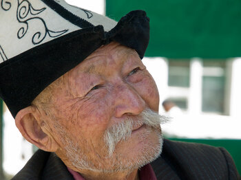 Älterer Mann aus Kirgisistan