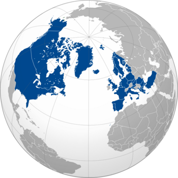Karte der NATO Mitgliedsstaaten