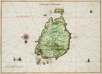 Historische Karte von São Tomé von 1665