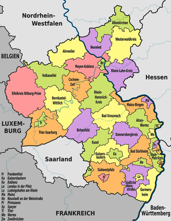 Verwaltungsgliederung Rheinland-Pfalz