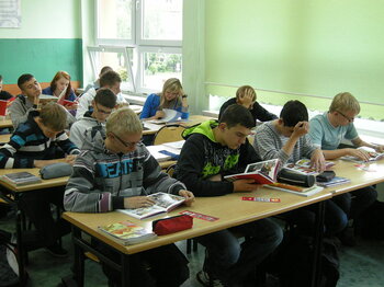 Polnische Schulklasse