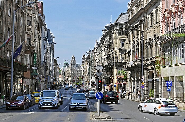 Straße in Budapest