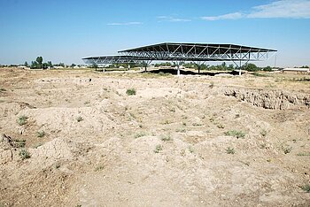 Ausgrabungsstätte in Sarasm in Tadschikistan