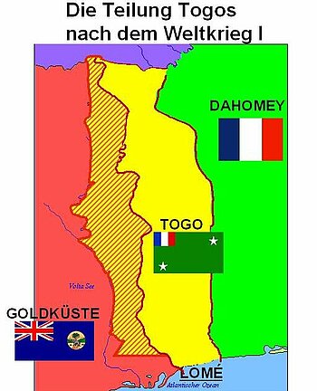 Der Westteil Togos kam 1919 zur britischen Kolonie Goldküste