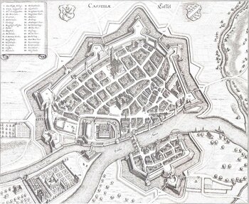 Stadtplan von Kassel 1648