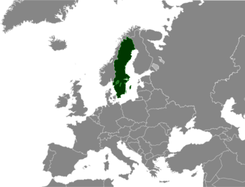 Lage von Schweden in Europa