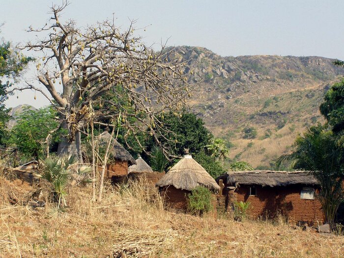 Lehmhäuser in Lassa, Togo