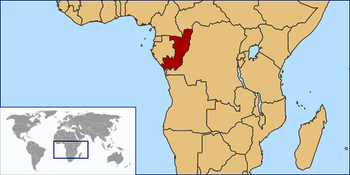Republik Kongo Karte Lage