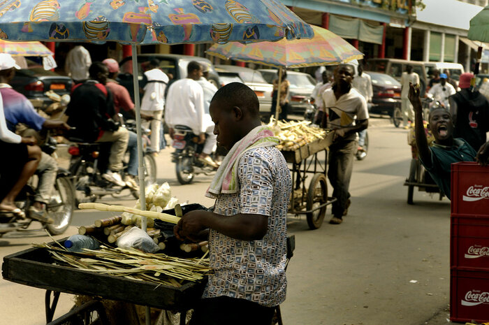 Straßenhändler in Kamerun