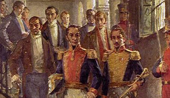 Gemälde von Ricardo Acevedo Bernal: Bolivar Kolumbien Geschichte