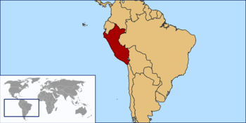 Peru auf der Karte