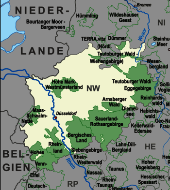 Naturparke NRW Karte