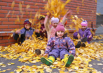 Kinder in einem russischen SOS-Kinderdorf