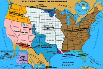 Karte: Territoriale Ausbreitung der USA