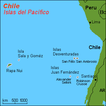 Inseln von Chile im Pazifik