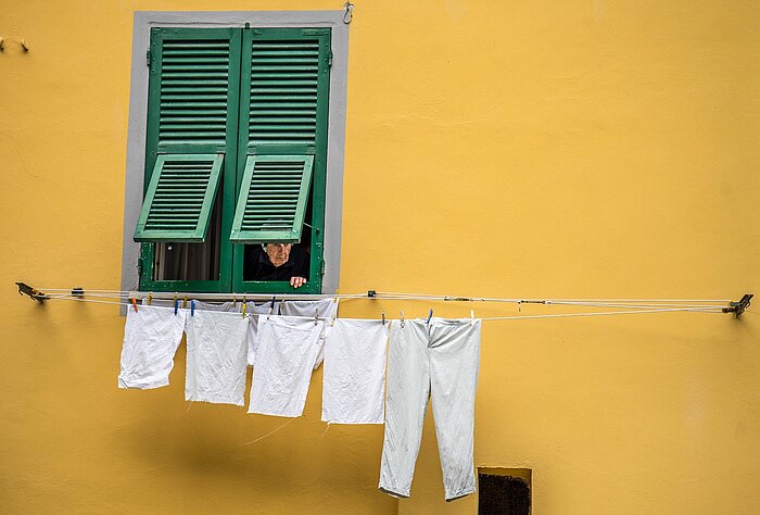 Wäschetrocknen in Italien