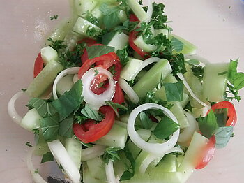 Gurkensalat, Rezept aus Gabun