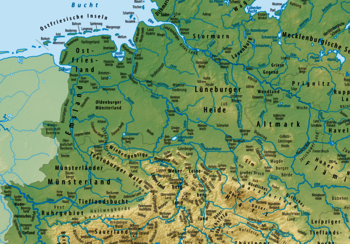 Niedersachsen Karte Flüsse