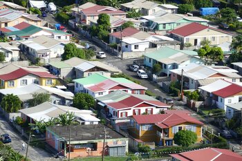 Häuser der Einwohner von Dominica