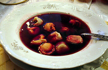 Nationalgericht Polen Polnische Suppe Barsczc mit Uszka