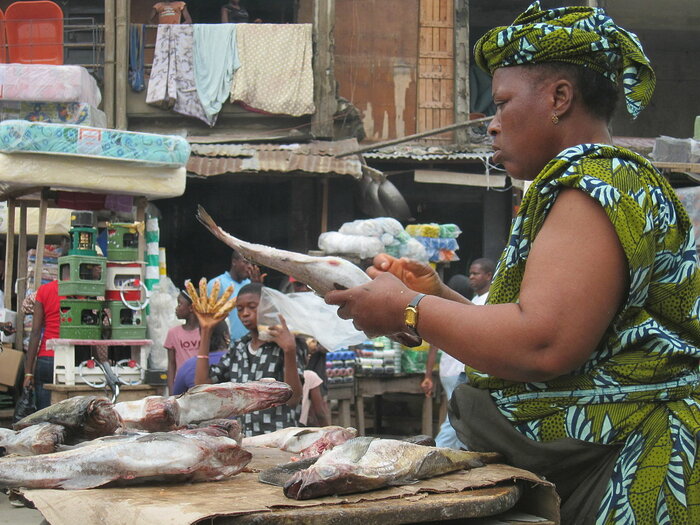 Fischverkauf in Lagos