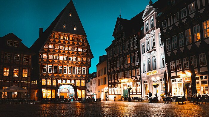 Hildesheim Markt mit Knochenhaueramtshaus