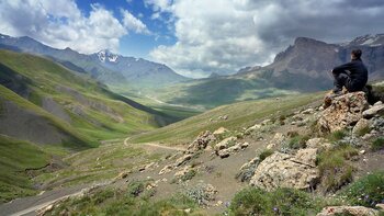 Blick auf den Großen Kaukasus