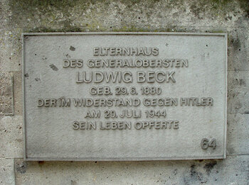 Gedenktafel an Ludwig Beck