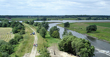 Mündung der Elde in die Elbe bei Dömitz