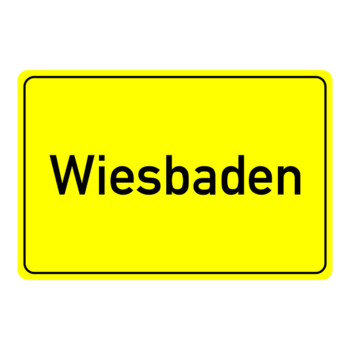 Ortsschild Wiesbaden