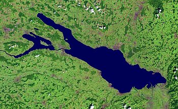 Satellitenaufnahme Bodensee