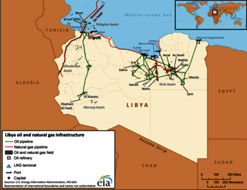 Erdöl- und Erdgas-Pipelines in Libyen