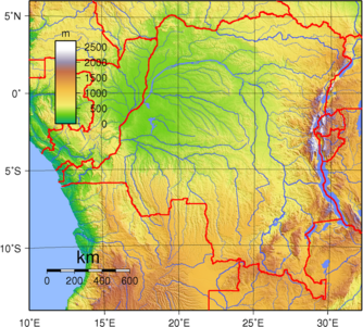 Kongo topografisch