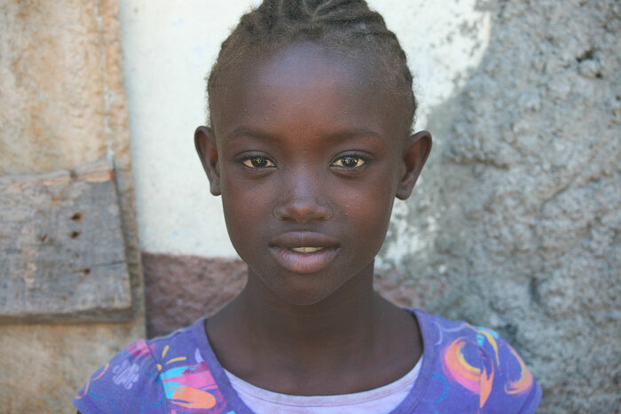 Junges Mädchen aus Haiti