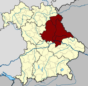 Regierungsbezirk Oberpfalz - Karte