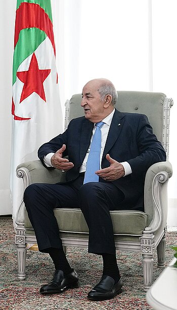 Präsident Tebboune von Algerien
