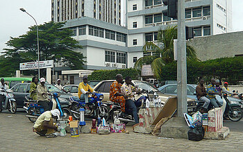 Straße in Cotonou