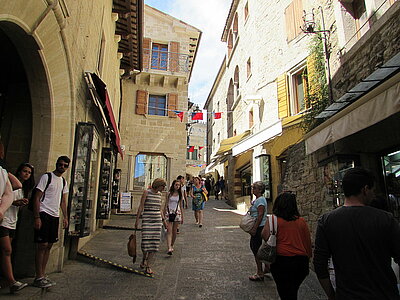 Straße in San Marino