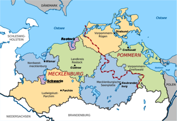 Mecklenburg-Vorpommern Karte Landkreise 