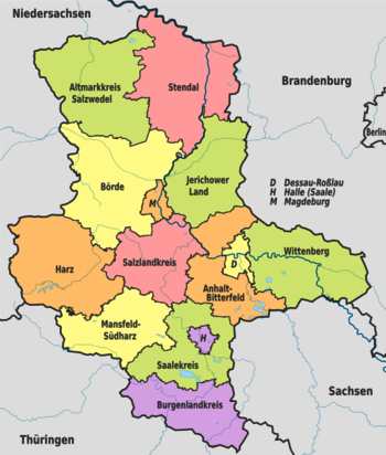 Sachsen-Anhalt Karte Landkreise