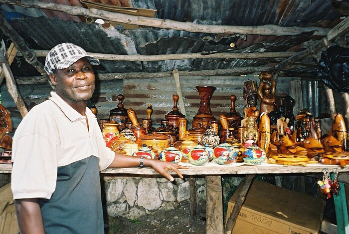 Verkäufer von Kunsthandwerk in Port-au-Prince