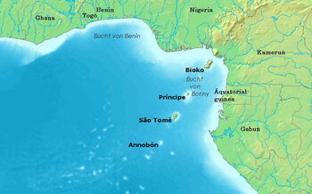 Inseln im Golf von Guinea