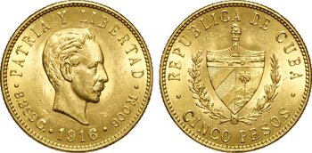 5-Peso-Münze von Kuba