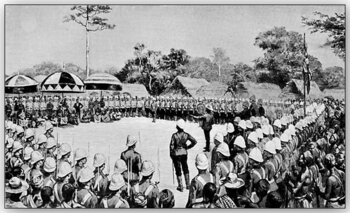 Verhandlung des Asantehene Prempeh I. mit britischem General