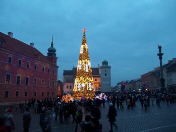 Weihnachtsbaum in Warschau
