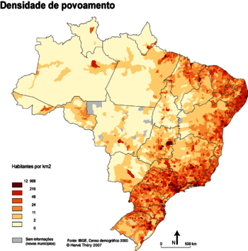 Bevölkerungsdichte Brasiliens