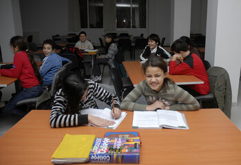 Algerische Schüler im Klassenzimmer